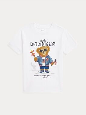 Ralph Lauren White Graphic Polo Bear Tee Please Don’t Feed The Bears Sold Out